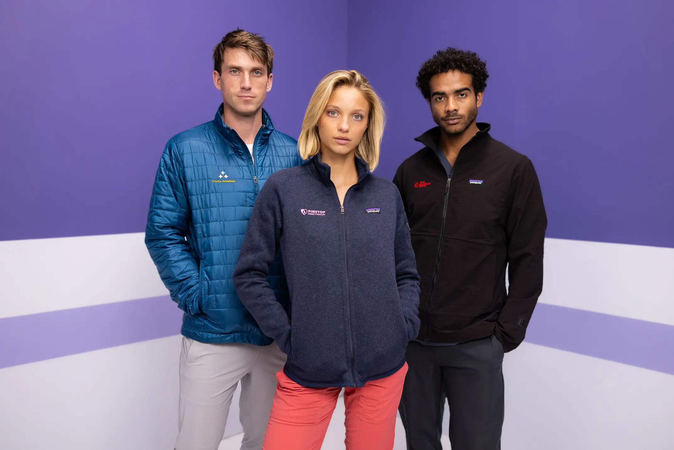 Custom Patagonia scrubs with your hospital logo.