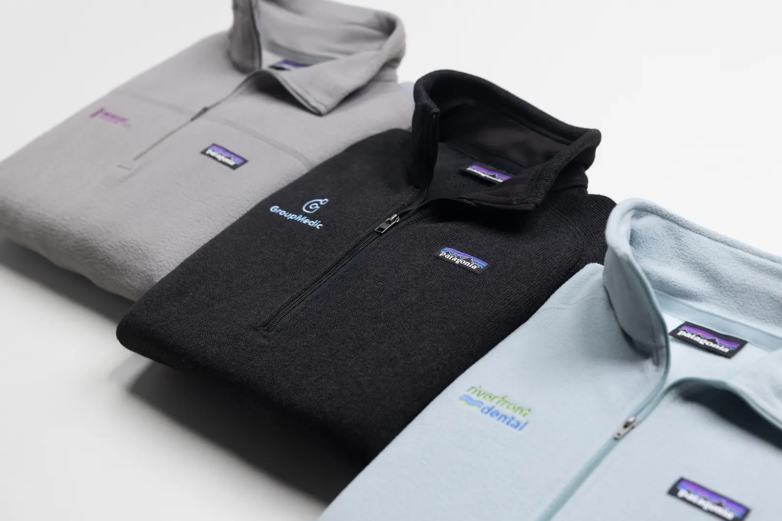 Responsibly made Patagonia fleeces with your healthcare logo for your best first impression yet.