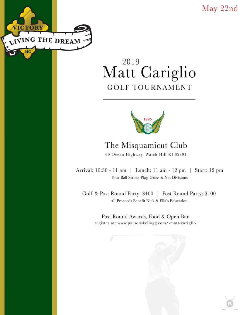 2019 Matt Cariglio Tournament Flyer